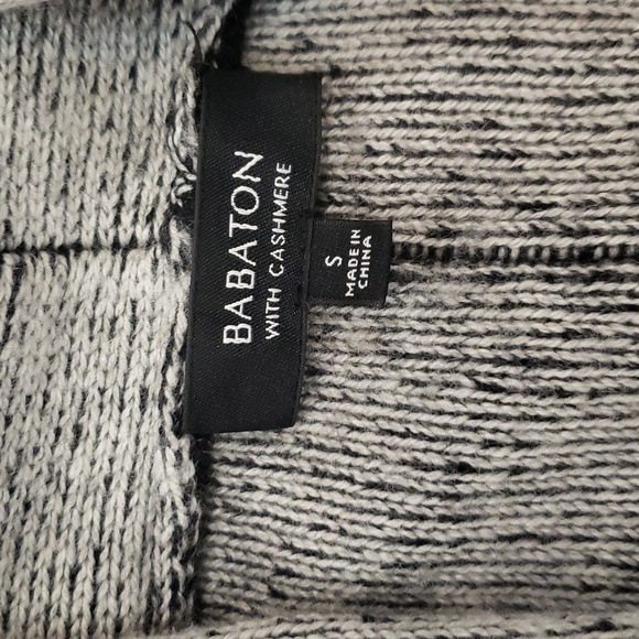 ARITZIA BABATON WOOL AND CASHMERE OPEN FRONT CHUNKY CARDIGAN 2 TONE S - Picture 4 of 7